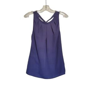 Banana Republic Sleeveless Purple Top with Crisscross Back Size 0